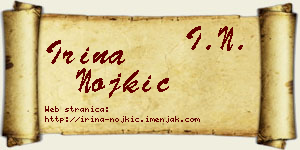 Irina Nojkić vizit kartica